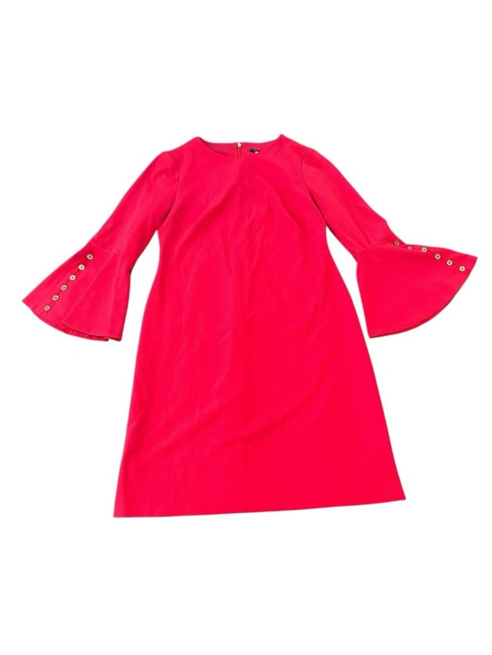 NWT Tommy Hilfiger Red Bell Sleeve Dress Size 8 Office Siren Secretary Glam Prep